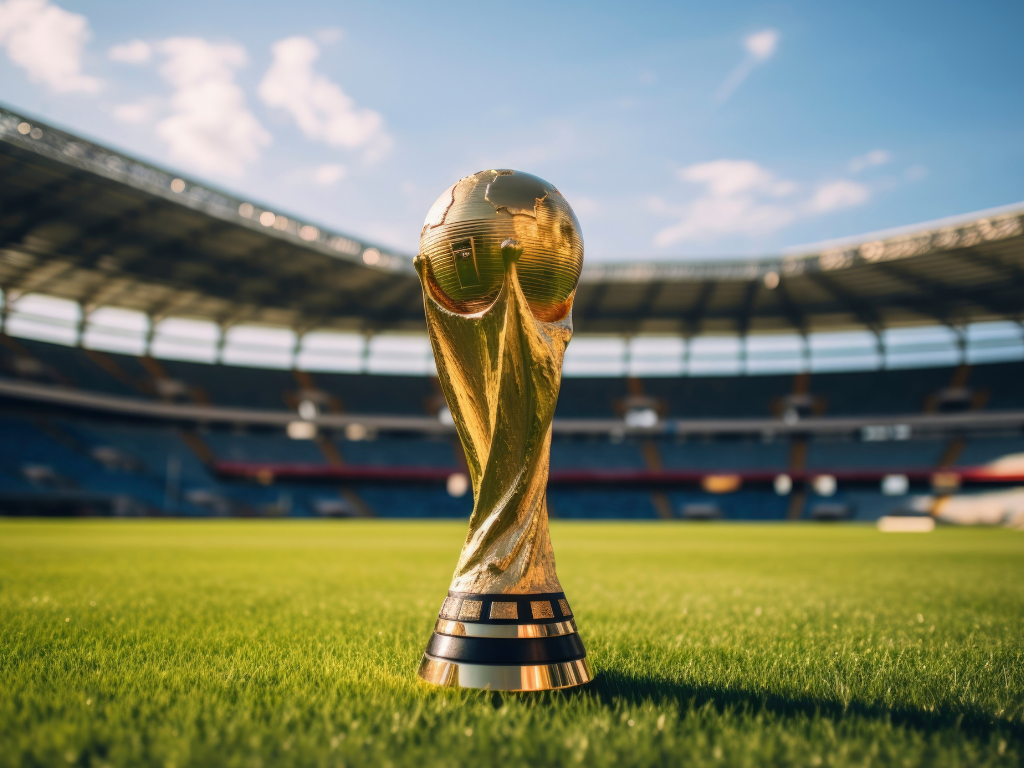 Imagem da taça para ilustrar conteúdo sobre o visto americano para a Copa do Mundo.